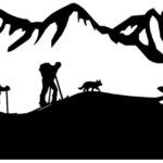 Lampada da parete - Montagna Alpinisti Cane Pini L027