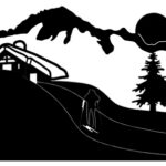 Lampada da parete - Montagna Baita Pini Sciatore L030